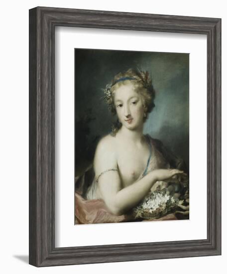 Flora, Half Length, Holding Plums-Rosalba Giovanna Carriera-Framed Giclee Print