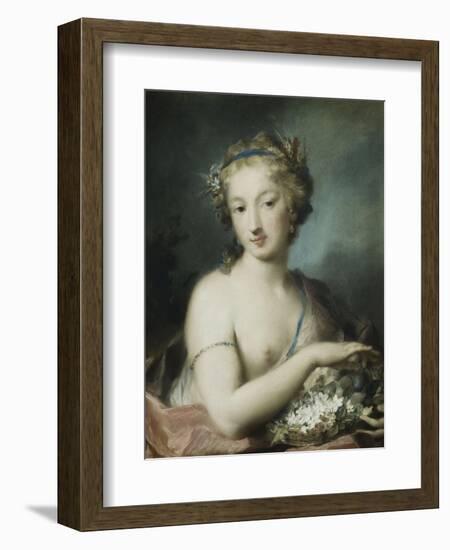 Flora, Half Length, Holding Plums-Rosalba Giovanna Carriera-Framed Giclee Print