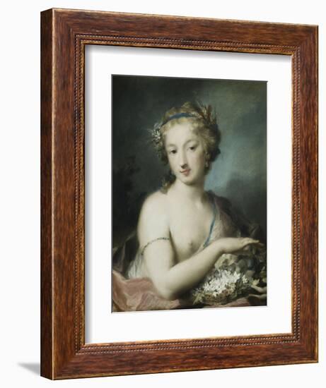 Flora, Half Length, Holding Plums-Rosalba Giovanna Carriera-Framed Giclee Print