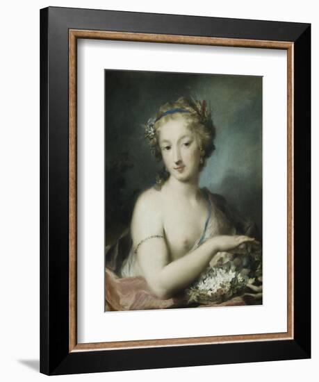 Flora, Half Length, Holding Plums-Rosalba Giovanna Carriera-Framed Giclee Print