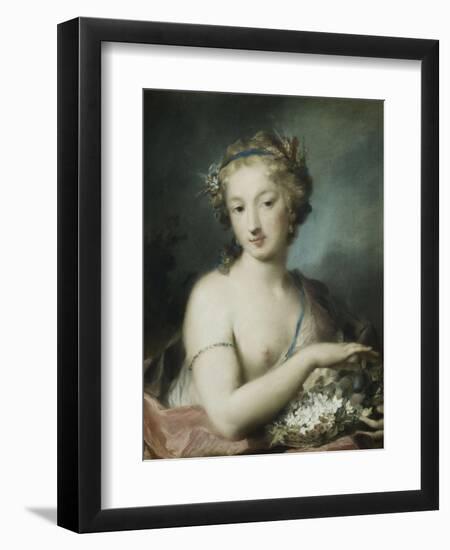 Flora, Half Length, Holding Plums-Rosalba Giovanna Carriera-Framed Giclee Print