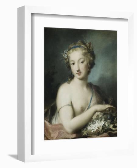 Flora, Half Length, Holding Plums-Rosalba Giovanna Carriera-Framed Giclee Print