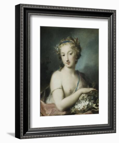 Flora, Half Length, Holding Plums-Rosalba Giovanna Carriera-Framed Giclee Print