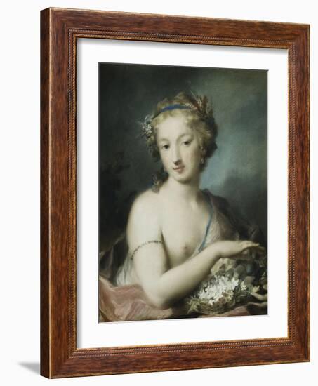 Flora, Half Length, Holding Plums-Rosalba Giovanna Carriera-Framed Giclee Print