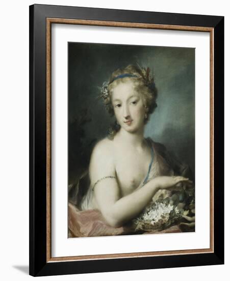 Flora, Half Length, Holding Plums-Rosalba Giovanna Carriera-Framed Giclee Print