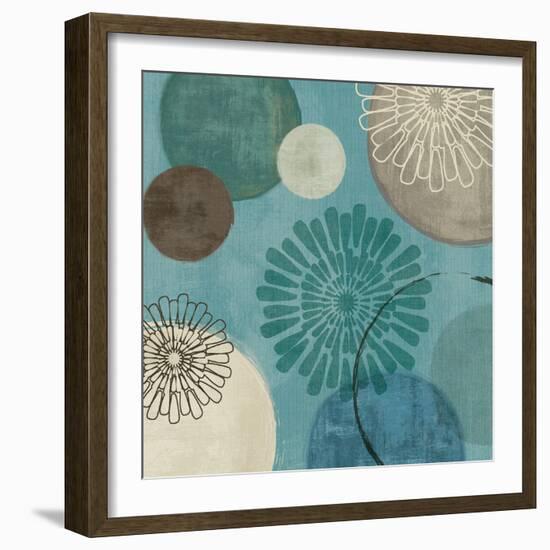 Flora Mood Blue II-Veronique Charron-Framed Art Print