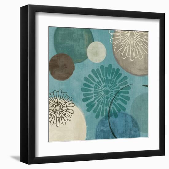 Flora Mood Blue II-Veronique Charron-Framed Art Print