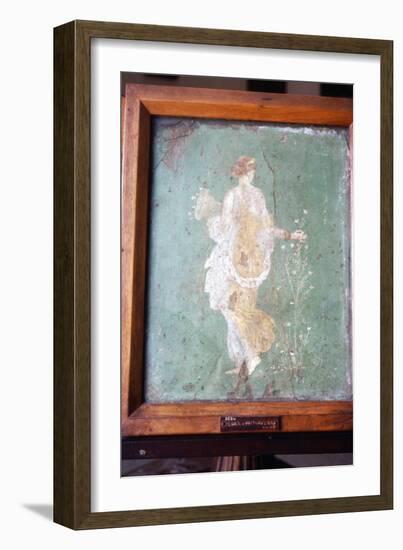 Flora or Primavera, Roman wall painting from Pompeii, c1st century-Unknown-Framed Giclee Print