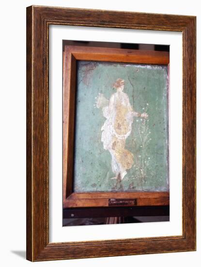 Flora or Primavera, Roman wall painting from Pompeii, c1st century-Unknown-Framed Giclee Print