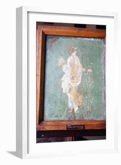 Flora or Primavera, Roman wall painting from Pompeii, c1st century-Unknown-Framed Giclee Print