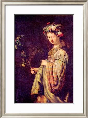 Flora Portrait Of Saskia As Flora Art Print Rembrandt Van Rijn Art Com