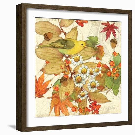 Flora & Tanager I-Julie Paton-Framed Art Print