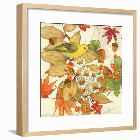 Flora & Tanager I-Julie Paton-Framed Art Print