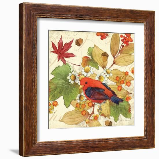 Flora & Tanager II-Julie Paton-Framed Art Print