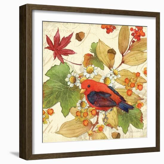 Flora & Tanager II-Julie Paton-Framed Art Print