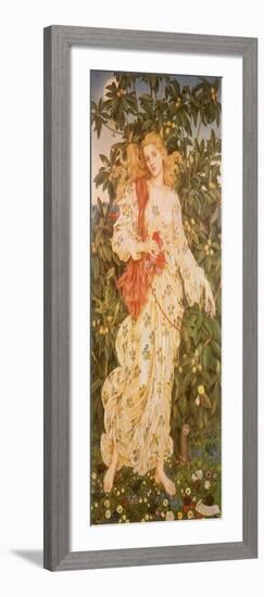 Flora, the Goddess of Blossoms, 1880-Evelyn De Morgan-Framed Giclee Print