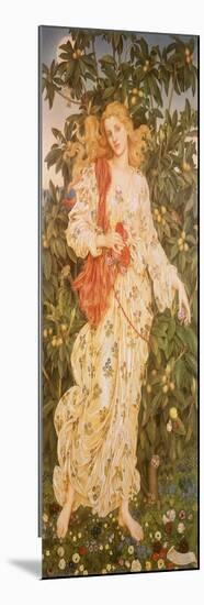 Flora, the Goddess of Blossoms, 1880-Evelyn De Morgan-Mounted Giclee Print