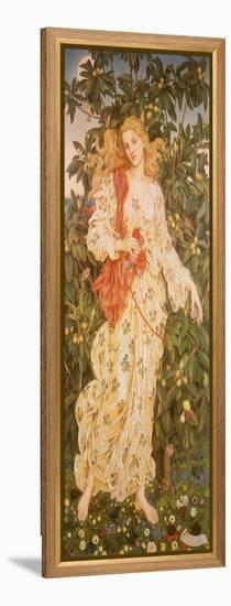Flora, the Goddess of Blossoms, 1880-Evelyn De Morgan-Framed Premier Image Canvas