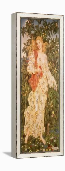 Flora, the Goddess of Blossoms, 1880-Evelyn De Morgan-Framed Premier Image Canvas