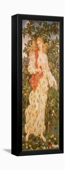 Flora, the Goddess of Blossoms, 1880-Evelyn De Morgan-Framed Premier Image Canvas