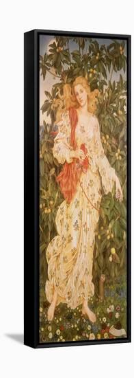 Flora, the Goddess of Blossoms, 1880-Evelyn De Morgan-Framed Premier Image Canvas