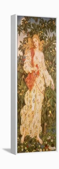 Flora, the Goddess of Blossoms, 1880-Evelyn De Morgan-Framed Premier Image Canvas