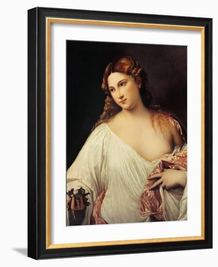 Flora-Titian (Tiziano Vecelli)-Framed Art Print