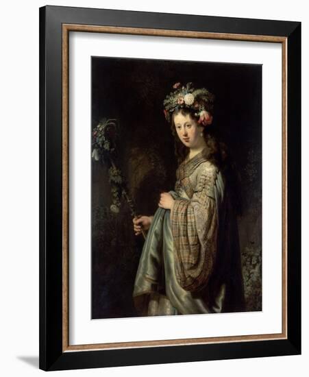 Flora-Rembrandt van Rijn-Framed Giclee Print