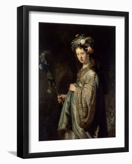 Flora-Rembrandt van Rijn-Framed Giclee Print