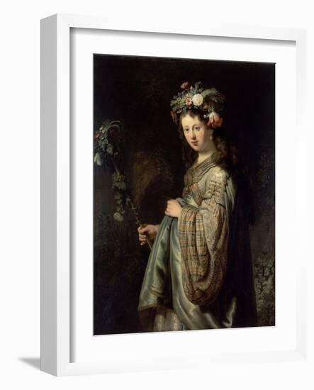 Flora-Rembrandt van Rijn-Framed Giclee Print