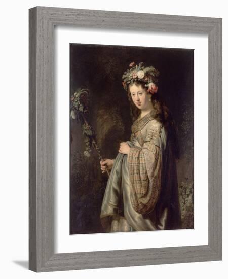 Flora-Rembrandt van Rijn-Framed Giclee Print