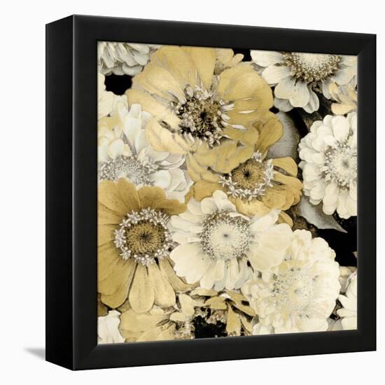 Floral Abundance in Gold II-Kate Bennett-Framed Stretched Canvas