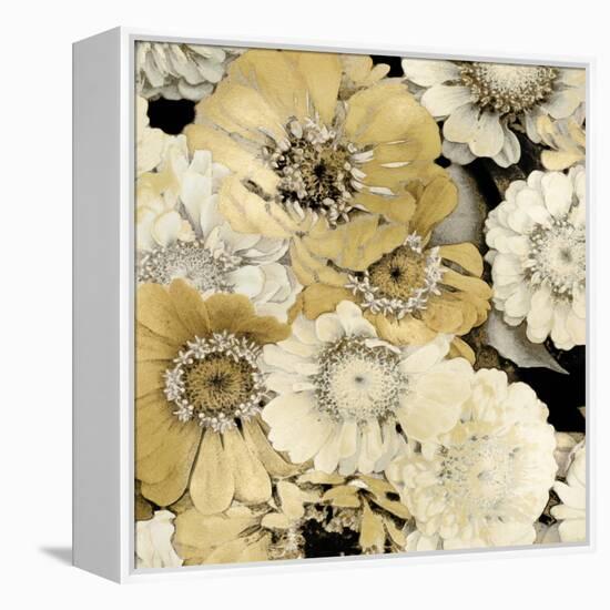 Floral Abundance in Gold II-Kate Bennett-Framed Stretched Canvas