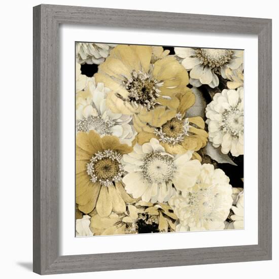 Floral Abundance in Gold II-Kate Bennett-Framed Art Print