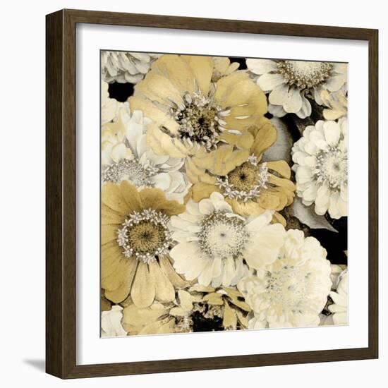 Floral Abundance in Gold II-Kate Bennett-Framed Art Print