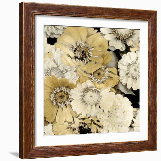 Floral Abundance in Gold II-Kate Bennett-Framed Art Print