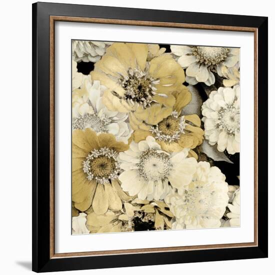 Floral Abundance in Gold II-Kate Bennett-Framed Art Print