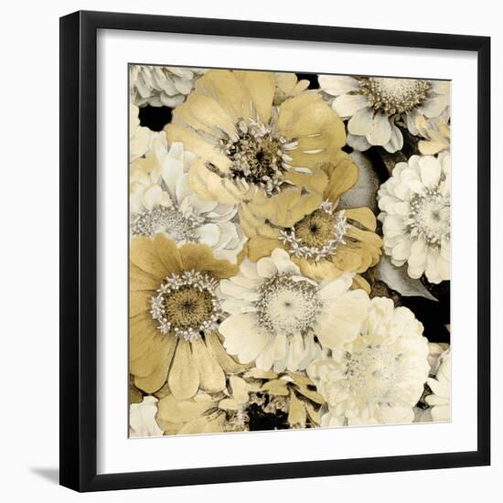 Floral Abundance in Gold II-Kate Bennett-Framed Art Print