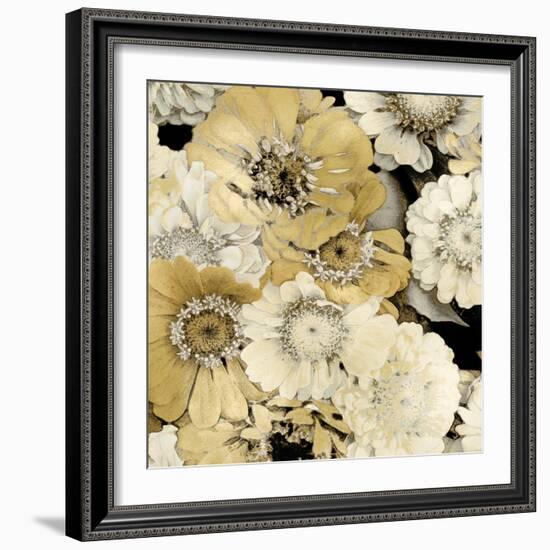 Floral Abundance in Gold II-Kate Bennett-Framed Art Print