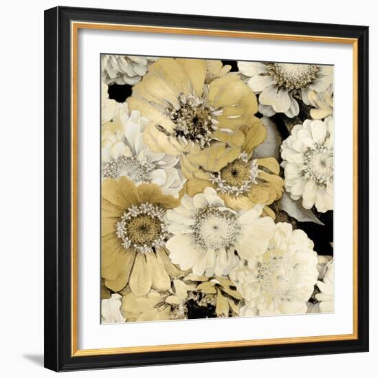 Floral Abundance in Gold II-Kate Bennett-Framed Art Print