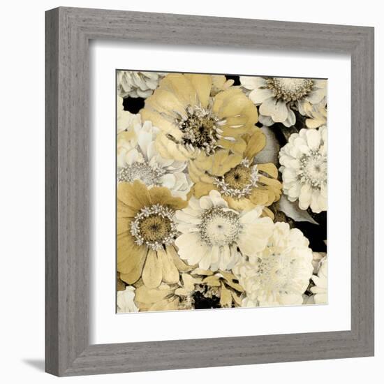 Floral Abundance in Gold II-Kate Bennett-Framed Art Print