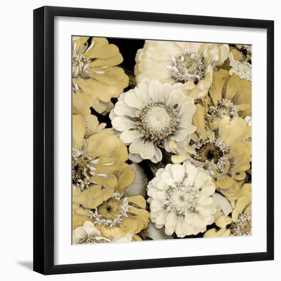 Floral Abundance in Gold III-Kate Bennett-Framed Art Print