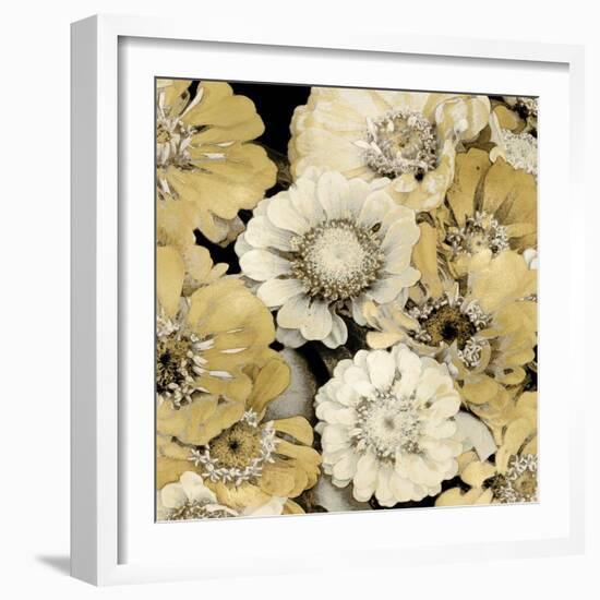 Floral Abundance in Gold III-Kate Bennett-Framed Art Print