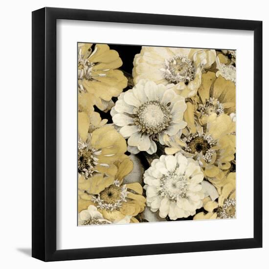 Floral Abundance in Gold III-Kate Bennett-Framed Art Print