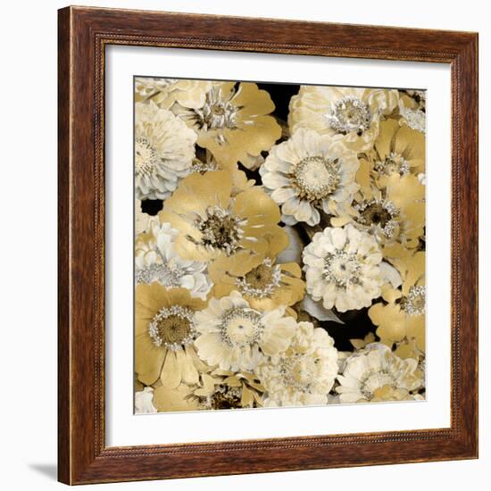 Floral Abundance in Gold IV-Kate Bennett-Framed Art Print