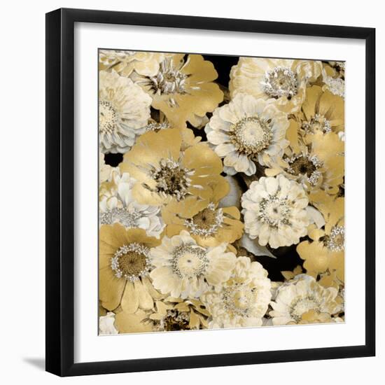 Floral Abundance in Gold IV-Kate Bennett-Framed Art Print