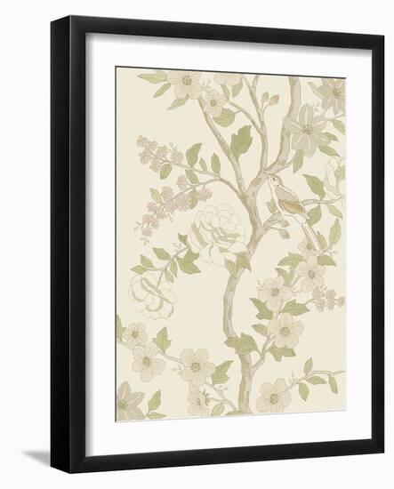 Floral Adornment - Flourish-Aurora Bell-Framed Giclee Print