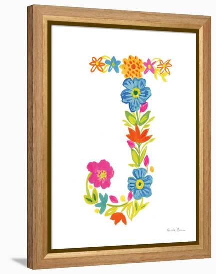 Floral Alphabet Letter X-Farida Zaman-Framed Stretched Canvas