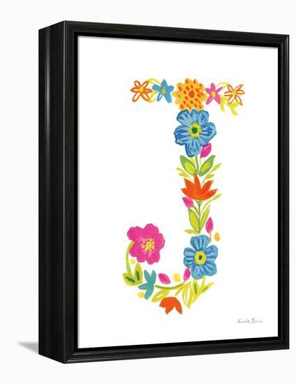 Floral Alphabet Letter X-Farida Zaman-Framed Stretched Canvas