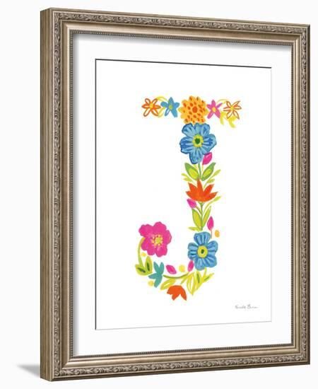 Floral Alphabet Letter X-Farida Zaman-Framed Art Print